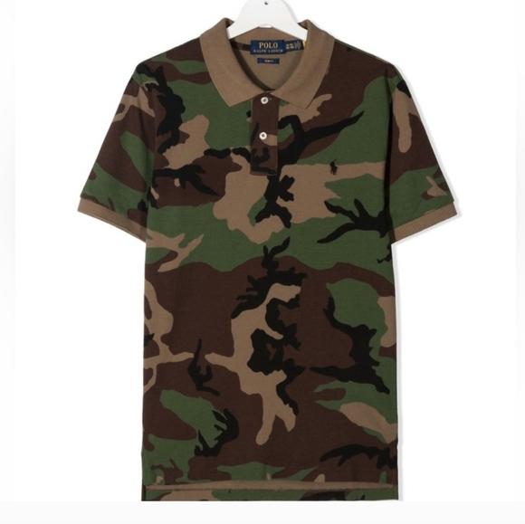 NWT Boy's Ralph Lauren Polo Classic-fit Camouflage Shirt - Picture 4 of 8